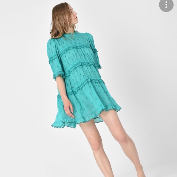Isabel Marant Dresses & Skirts - Euc Isabel Marant Etoile Lyin Swiss dot puff sleeve ruffle dress 40